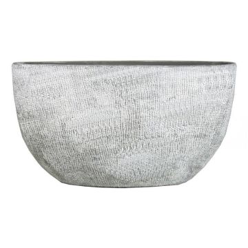 Pot ovale en céramique AGAPE avec veinure, gris béton, 49x20x25cm Pot ovale en céramique AGAPE avec veinure, gris béton, 49x20x25cm
