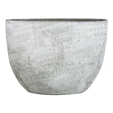 Pot ovale en céramique AGAPE avec veinure, gris béton, 50x20x36cm Pot ovale en céramique AGAPE avec veinure, gris béton, 50x20x36cm
