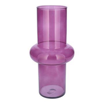 Blumen Vase ELSABEA, Glas, recycelt, violett-klar, 31cm, Ø15cm Blumen Vase ELSABEA, Glas, recycelt, violett-klar, 31cm, Ø15cm