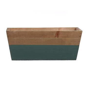 Jardinière ARNFRIED, bois, vert-brun, 25x13x10cm