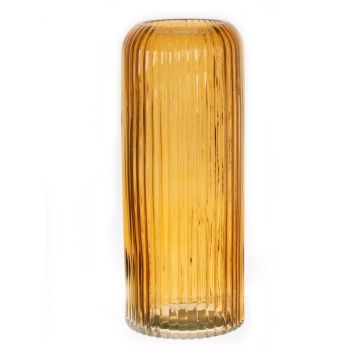Vase en verre ALBURGIS rainuré, orange-transparent, 25 cm, Ø 10 cm Vase en verre ALBURGIS rainuré, orange-transparent, 25 cm, Ø 10 cm
