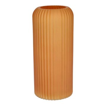 Vase en verre ALBURGIS rainuré, orange mat, 25 cm, Ø 10 cm Vase en verre ALBURGIS rainuré, orange mat, 25 cm, Ø 10 cm