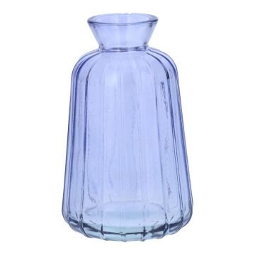 Bouteille décorative en verre TATIANA rainurée, lilas clair-transparent, 11cm, Ø6,5cm Bouteille décorative en verre TATIANA rainurée, lilas clair-transparent, 11cm, Ø6,5cm