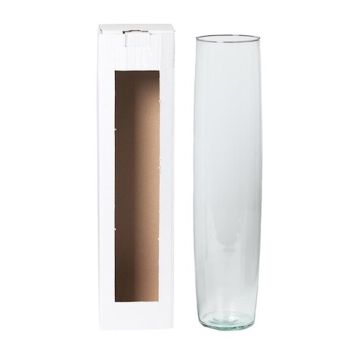 Vase à poser au sol en verre MANRESA, transparent, 50cm, Ø11,5cm Vase à poser au sol en verre MANRESA, transparent, 50cm, Ø11,5cm