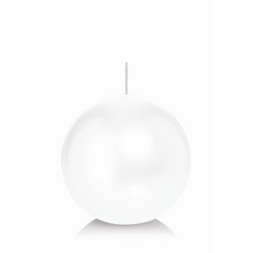 Bougie ronde MAEVA, blanc, Ø10cm, 46h - Made in Germany