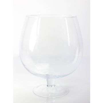 Vase boule sur pied / Grand verre à brandy LIAM, transparent, 38cm, Ø29cm