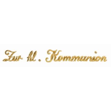 Inscription en cire Pour la Sainte Communion BERIA, or, 1x8,3cm Inscription en cire Pour la Sainte Communion BERIA, or, 1x8,3cm