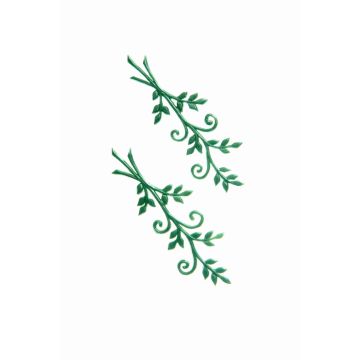 Décoration en cire « Branches » WITALINA, lot de 2, vert foncé, 8 x 3 cm Décoration en cire « Branches » WITALINA, lot de 2, vert foncé, 8 x 3 cm