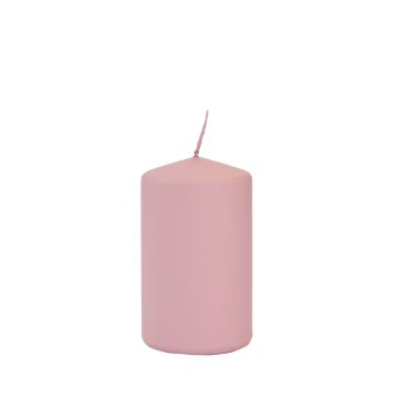 Bougie votive LYCANTHIA, Frosted Pastel, vieux rose, 10cm, Ø6cm, 33h
