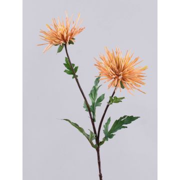Fleur textile chrysanthème ESTELLE, jaune-orange, 70cm, Ø8-10cm Fleur textile chrysanthème ESTELLE, jaune-orange, 70cm, Ø8-10cm