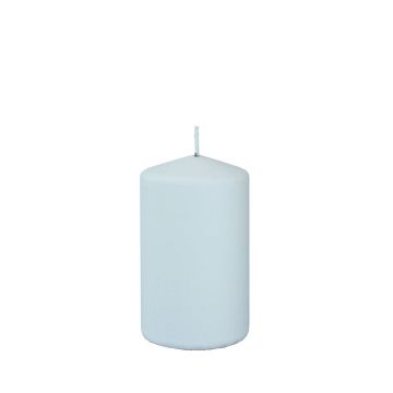 Bougie votive LYCANTHIA, Frosted Pastel, bleu ciel, 10cm, Ø6cm, 33h