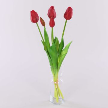 Bouquet de tulipes synthétiques LONA, rouge, 45cm, Ø15cm