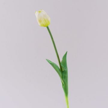 Tulipe synthétique LONA, blanc-vert, 45cm, Ø4cm Tulipe synthétique LONA, blanc-vert, 45cm, Ø4cm