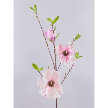 Branche de magnolia artificielle FINAH, rose, 90 cm, Ø 9-15 cm