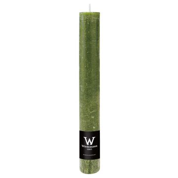 Bougie décorative cylindrique AURORA, vert olive, 20cm, Ø3,5cm, 23h - Fabriquée en Allemagne Bougie décorative cylindrique AURORA, vert olive, 20cm, Ø3,5cm, 23h - Fabriquée en Allemagne
