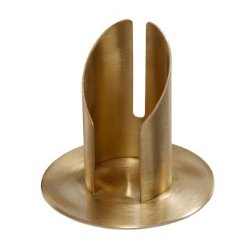 Bougeoir en laiton CONSTANCE, pour bougies d'environ Ø 4 cm, finition brossée mate, doré, 8 cm, Ø 9 cm Bougeoir en laiton CONSTANCE, pour bougies d'environ Ø 4 cm, finition brossée mate, doré, 8 cm, Ø 9 cm