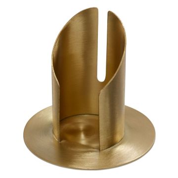 Bougeoir en laiton CONSTANCE, pour bougies d'environ Ø 5 cm, brossé mat, doré, 9 cm, Ø 10 cm Bougeoir en laiton CONSTANCE, pour bougies d'environ Ø 5 cm, brossé mat, doré, 9 cm, Ø 10 cm