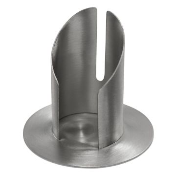 Bougeoir en laiton CONSTANCE, pour bougies d'environ Ø 5 cm, nickelé, brossé mat, argent, 9 cm, Ø 10 cm Bougeoir en laiton CONSTANCE, pour bougies d'environ Ø 5 cm, nickelé, brossé mat, argent, 9 cm, Ø 10 cm