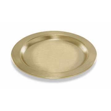 Soucoupe ronde GREGORIA en métal, pour bougies de Ø 7 à 8 cm, dorée, Ø 11,5 cm Soucoupe ronde GREGORIA en métal, pour bougies de Ø 7 à 8 cm, dorée, Ø 11,5 cm