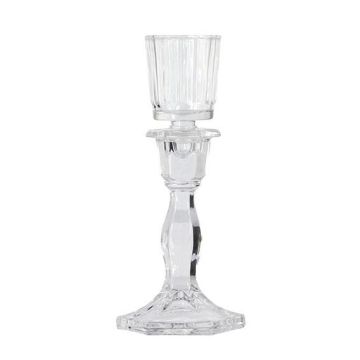 Photophore en verre ANAMARIA, rehausse pour bougeoir, transparent, 8 cm, Ø 5,8 cm Photophore en verre ANAMARIA, rehausse pour bougeoir, transparent, 8 cm, Ø 5,8 cm