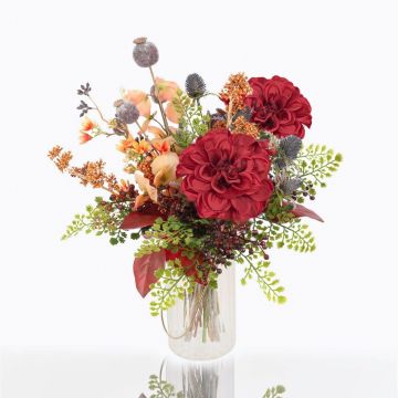 Bouquet d'automne décoratif HELENA, dahlia, rouge, 40cm, Ø35cm Bouquet d'automne décoratif HELENA, dahlia, rouge, 40cm, Ø35cm
