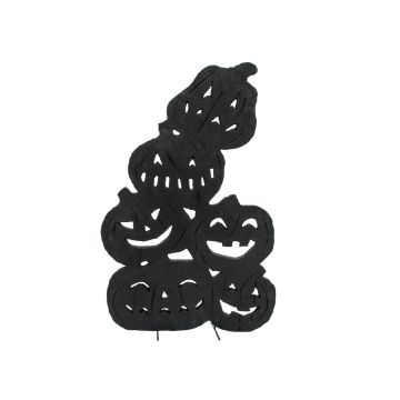 Décoration d'Halloween : silhouettes de citrouilles « SPOOKY PUMPKINS », noires, 82 cm Décoration d'Halloween : silhouettes de citrouilles « SPOOKY PUMPKINS », noires, 82 cm