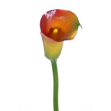Fleur artificielle Calla CHIDORA, orange-jaune, 55cm, 5x6cm