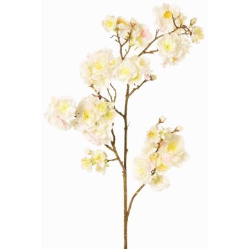 Branche décorative de Cerisier japonais RUKIA, en fleurs, blanc-rose, 90cm, Ø3-6cm