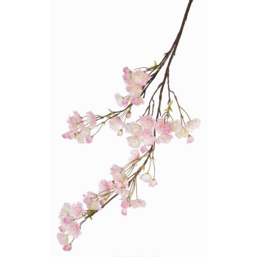 Branche décorative de cerisier DJUNA, en fleurs, rose, 135cm