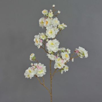 Branche décorative de Cerisier japonais RUKIA, en fleurs, blanc, 90cm