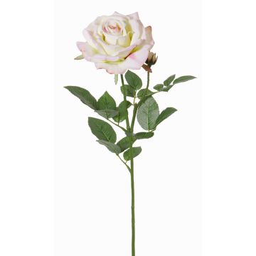 Rose en tissu JANINE, rose tendre, 70cm, Ø12cm