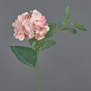 Hortensia en tissu ASUKA, rose, 80cm, Ø15cm