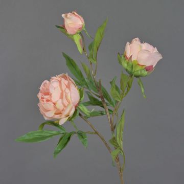 Pivoine artificielle sur tige MANJA, rose, 70cm, Ø8-10cm