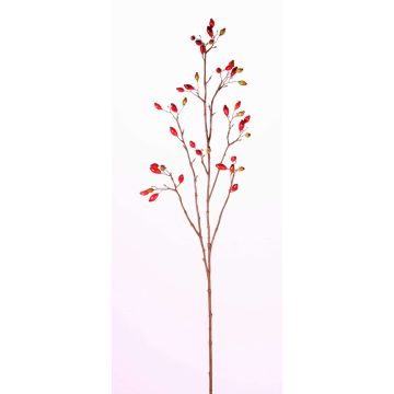 Branche décorative d'églantier EDITH avec fruits, rouge, 110cm Branche décorative d'églantier EDITH avec fruits, rouge, 110cm