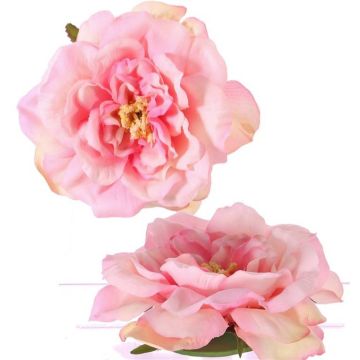 Fleur de rose décorative SASKIA, flottante, rose, 5cm, Ø15cm