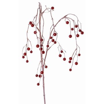 Branche de baies décorative PASKO, rouge, 120cm Branche de baies décorative PASKO, rouge, 120cm