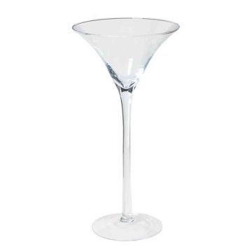 Verre à martini / verre à cocktail SACHA OCEAN sur pied, entonnoir/rond, transparent, 50cm, Ø25,5cm