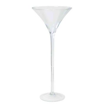 Verre à martini / verre à cocktail SACHA OCEAN sur pied, entonnoir/rond, transparent, 70cm, Ø30cm