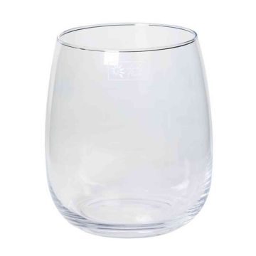 Verre à bougie AUBREY, boule/rond, transparent, 22cm, Ø15,5cm/Ø18,5cm