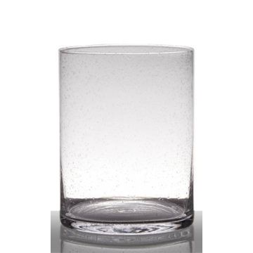 Vase à fleurs en verre SANUA, cylindre/rond, transparent, 25cm, Ø19cm
