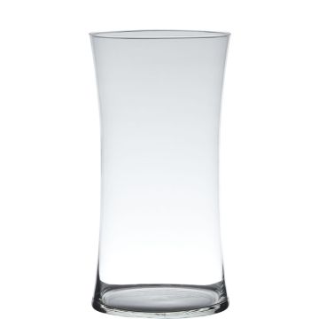 Vase à poser au sol en verre DENNY, sablier/rond, transparent, 30cm, Ø15cm