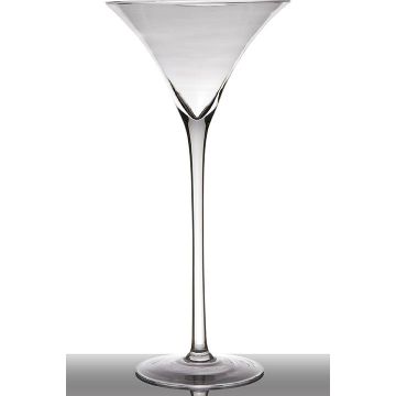 Verre à cocktail / verre à martini SACHA EARTH sur pied, conique/rond, transparent, 40cm, Ø19,5cm