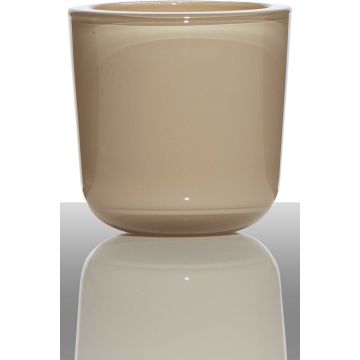 Porte-bougie NICK, cylindre/rond, beige, 7,5cm, Ø7,5cm Porte-bougie NICK, cylindre/rond, beige, 7,5cm, Ø7,5cm