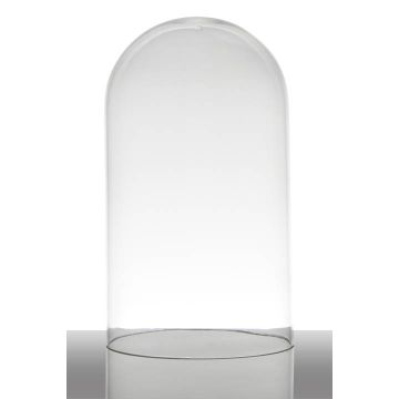 Cloche de verre ADELINA, cylindre/ronde, transparent, 28cm, Ø16,5cm