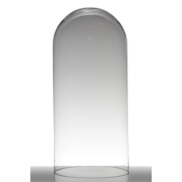 Cloche de verre ADELINA, cylindre/rond, transparent, 59,5cm, Ø28cm