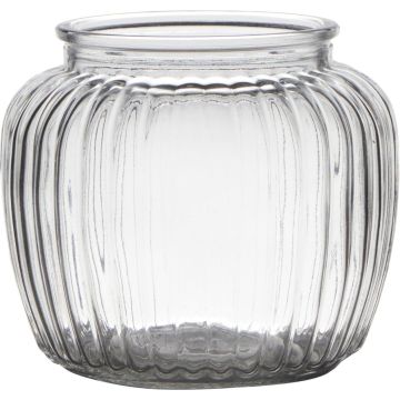 Verre à bougie NOLAN, boule/rond, transparent, 13cm, Ø15cm