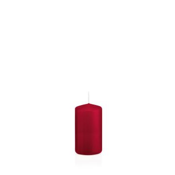 Bougie votive / bougie cylindrique MAEVA, rouge foncé, 8cm, Ø4cm, 12h - Made in Germany Bougie votive / bougie cylindrique MAEVA, rouge foncé, 8cm, Ø4cm, 12h - Made in Germany
