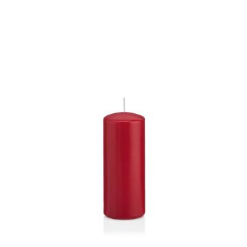Bougie votive / bougie cylindrique MAEVA, rouge foncé, 12cm, Ø5cm, 28h - Made in Germany