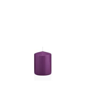 Bougie votive / bougie cylindrique MAEVA, violet, 8cm, Ø6cm, 29h - Made in Germany