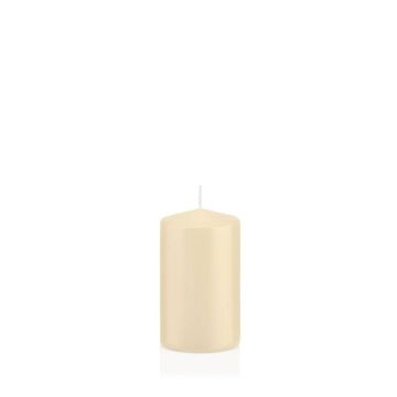 Bougie votive / bougie cylindrique MAEVA, crème, 10cm, Ø6cm, 33h - Made in Germany